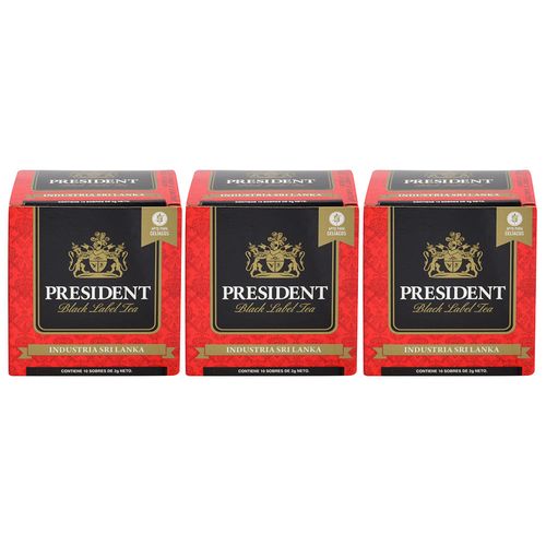 Te PRESIDENT 30 sobres pack 3x2 60 g