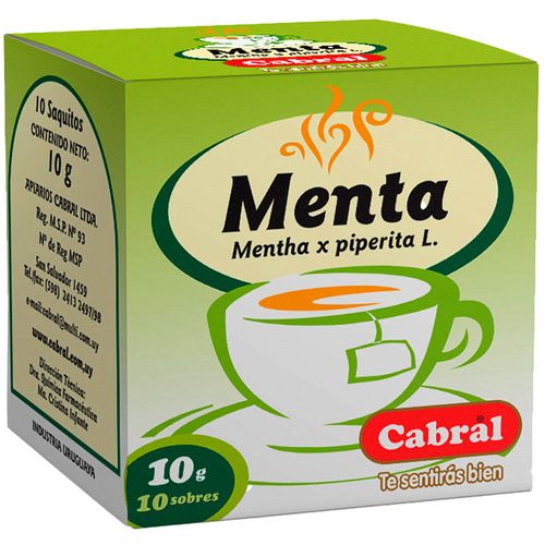 Té CABRAL Menta 10 un.