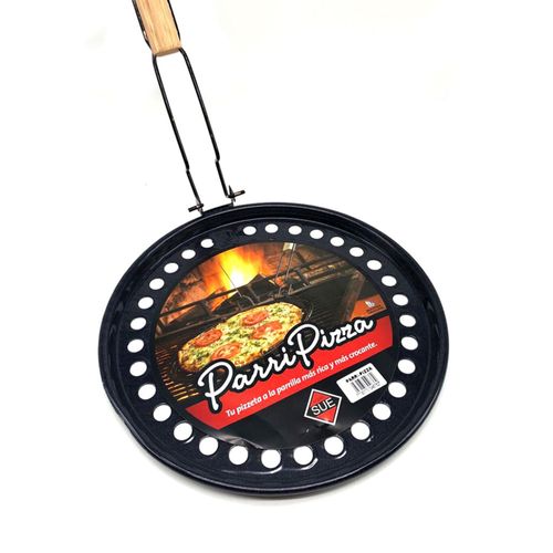Parrilla pizzera esmaltada azul