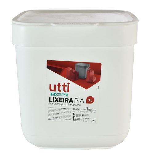 Papelera de pileta 3 lt blanco