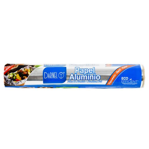 Papel de aluminio DARNEL rollo 30 cm x 4 m