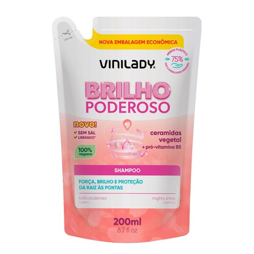 Shampoo VINI LADY recarga Brillo Poderoso 200 ml
