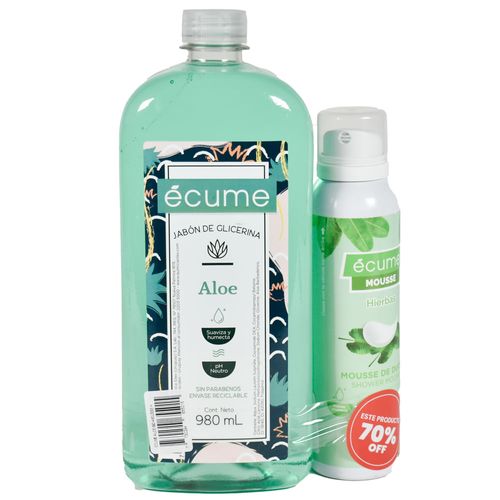 Jabón líquido en espuma ECUME Repuesto 980 ml + Mousse