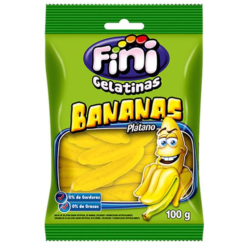 Caramelos de gelatina FINI platanos 100 g