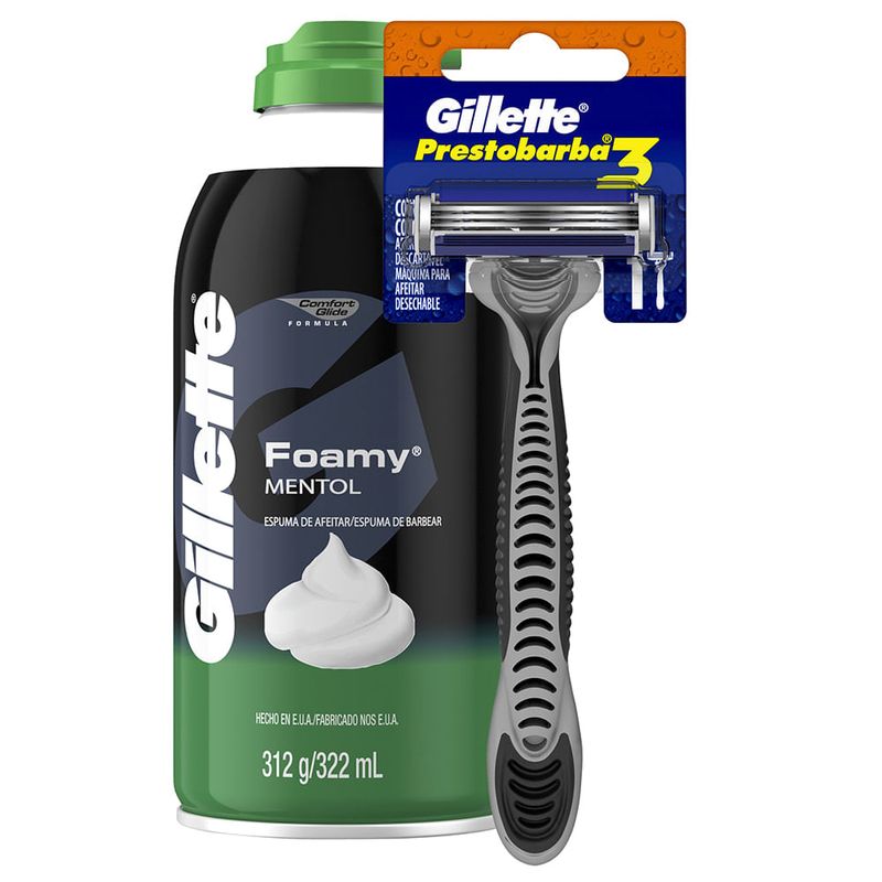 Espuma-de-afeitar-Gillette-mentol---prestobarba-0