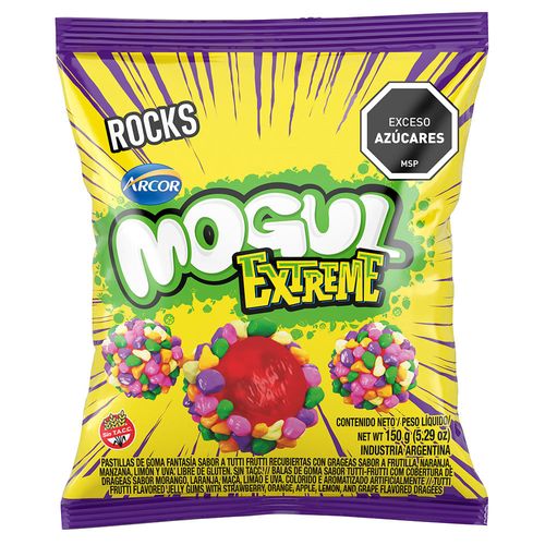 Gelatinas Mogul Extreme Rocks Tutti Frutti 150G