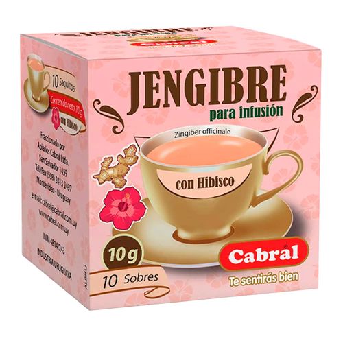 Té jengibre con hibísco CABRAL 10 sobres