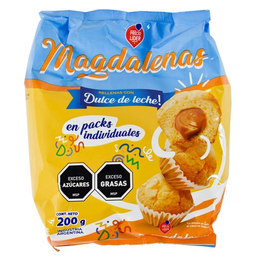 Magdalenas rellenas dulce de leche PRECIO LÍDER 200g