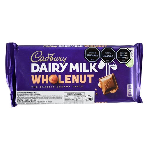 Chocolate CADBURY dairy milk wholenut 180 g