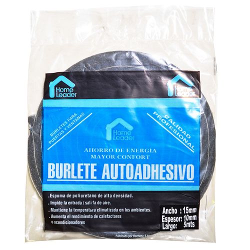 Burlete HOME LEADER 15x10mm 5m blanco