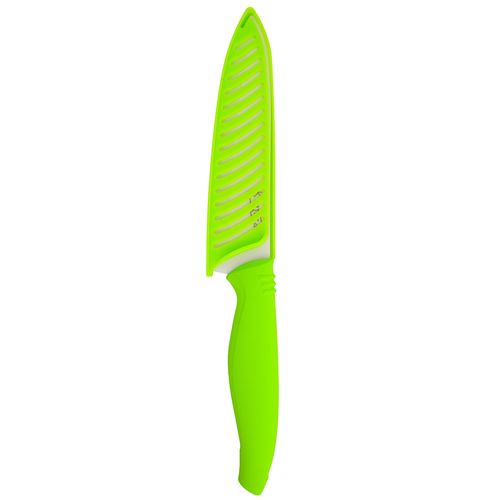 Cuchilla cerámica 15 cm hoja blanca mango verde