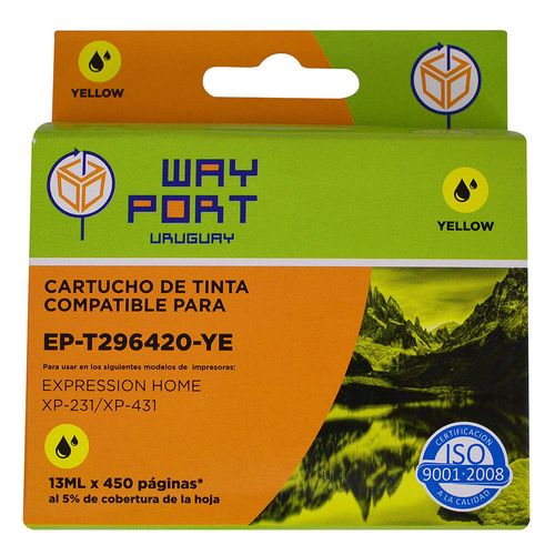 Cartucho WAY PORT para Epson Mod. XP231 t296420 13ml ye xl