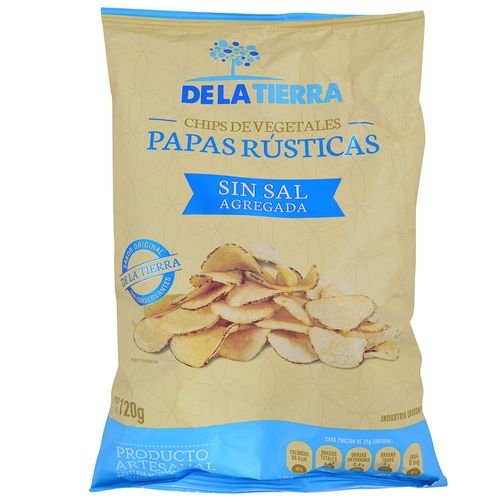 Papas rústicas DE LA TIERRA sin sal 120 g