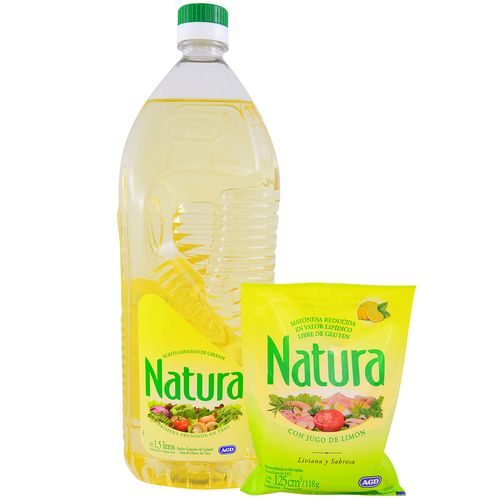 Aceite de girasol NATURA 1,5 L + mayonesa NATURA