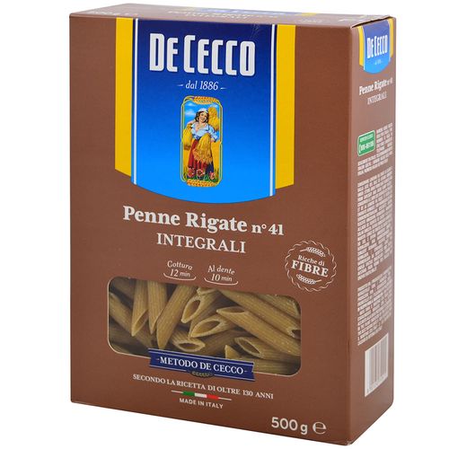 Fideos DE CECCO Penne Rigate Integrali 500 g