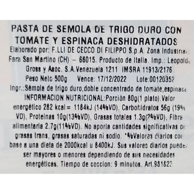 Fideos-DE-CECCO-Fusilli-Tricolore-500-g-2