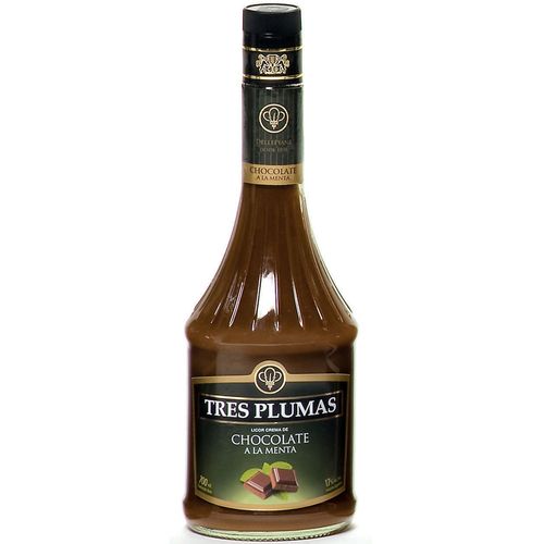 Licor TRES PLUMAS chocolate/menta