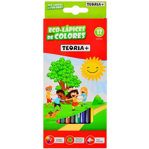 Lápices de colores TEORIA+ ecológicos 12 un.