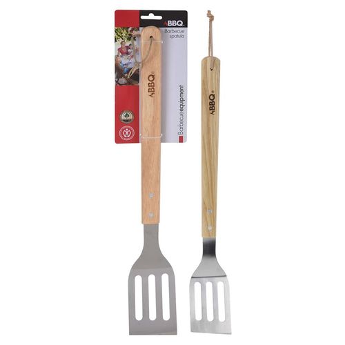 Espátula 46 cm para parrilla de mango de madera