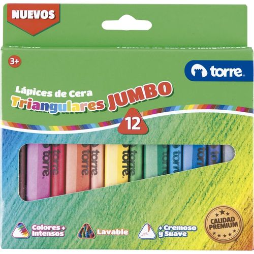 Crayolas triangulares gruesas TORRE 12un