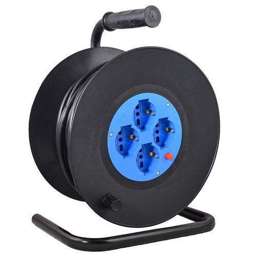 Alargue reel HOME LEADER 4 salidas schuko 25m