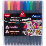 Marcadores-TORRE-doble-punta-fina-y-punta-pincel-12-un-0