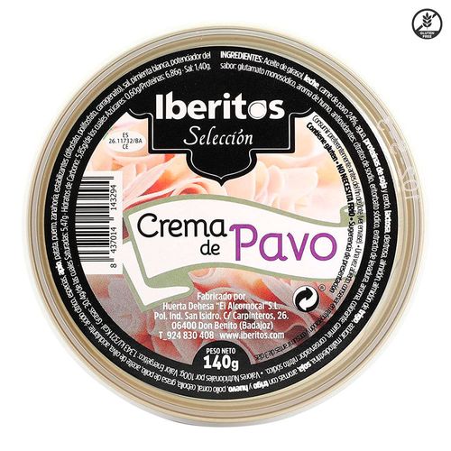 Crema de pavo IBERITOS sin gluten 140 g