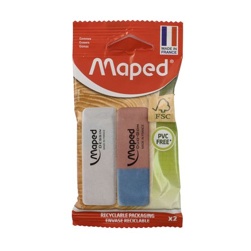 Goma de borrar MAPED grande + dúo