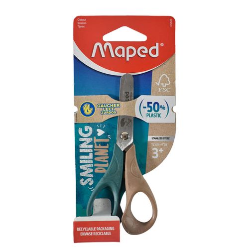 Tijera MAPED Smiling Planet 12 cm zurdos