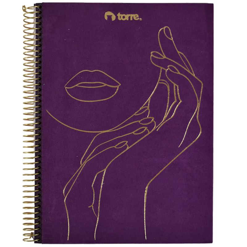 Cuadernola-TORRE-Velvet-con-espiral-dorado-120-hojas-7-mm-0