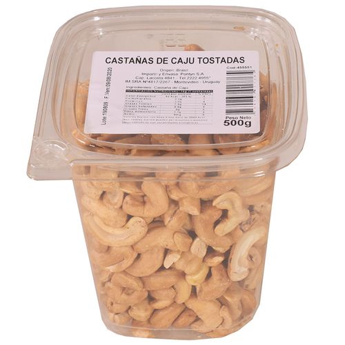 Castaña de cajú tostada sin sal 500 g