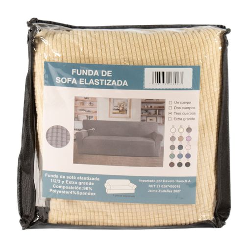 Funda sofá Punto Jacquard 3 cuerpos Natural