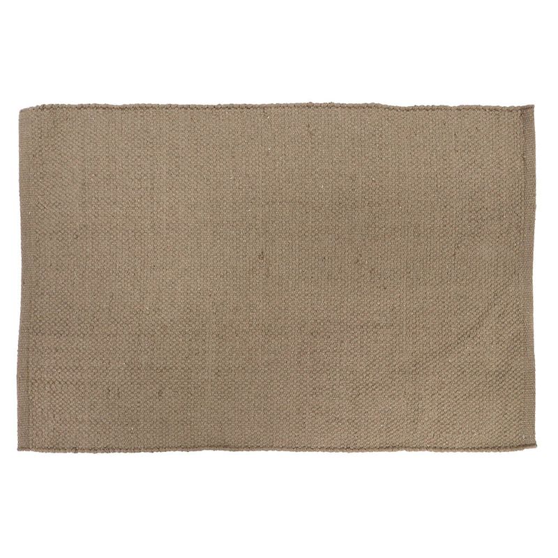 Alfombra-60x90cm-tejida-algodon-color-marron-0