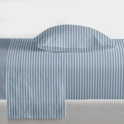 Juego de sabanas HOME Twin Xl Microfibra a rayas azul