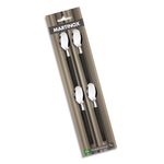 Set-x-4-cucharas-de-cafe-acero-inoxidable-mango-negro-0