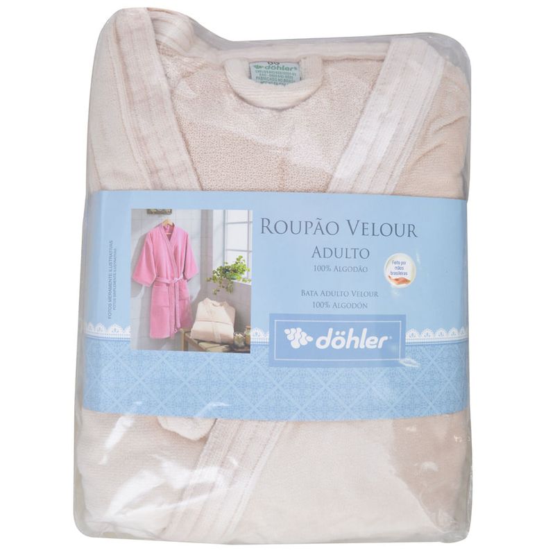 Bata-de-baño-DOHLER-en-velour-beige-talle-G-0