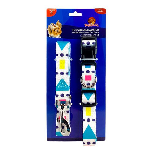 Collar + cadena mascota 2 piezas