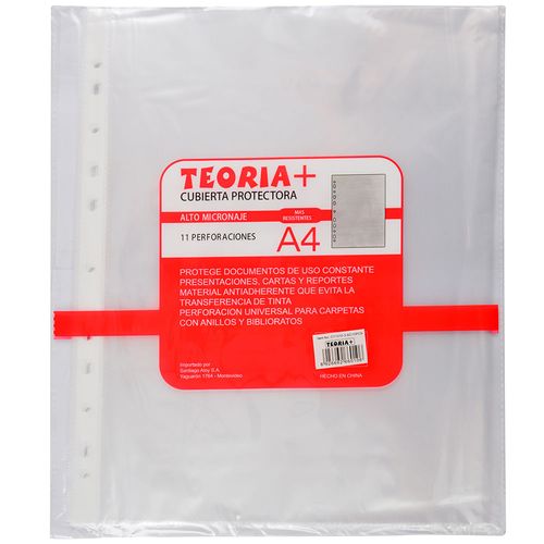 Cubierta plástica A4 pack x 10 un.