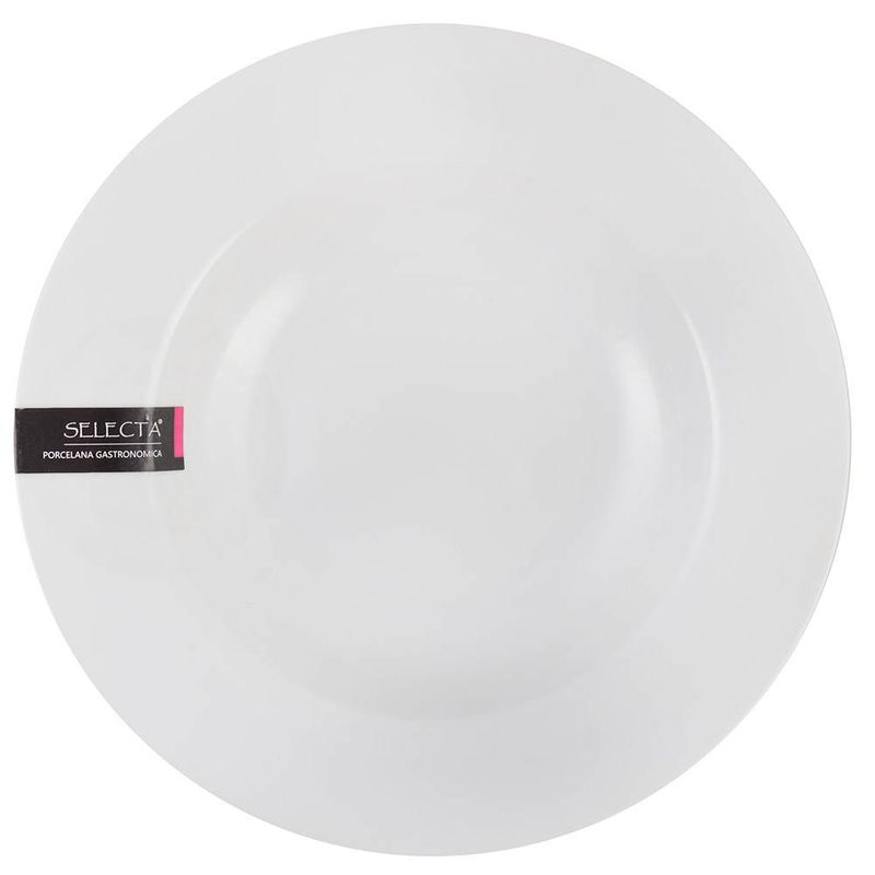 Plato-hondo-228-cm-blanco-porcelana-SELECTA-0