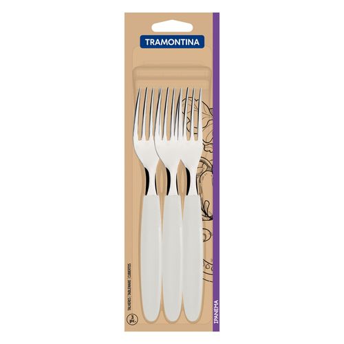 Juego de tenedores para mesa 3 piezas IPANEMA blanco