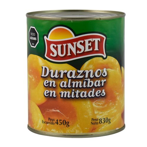 Duraznos en almíbar SUNSET 800 g