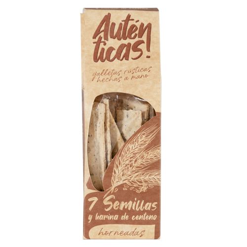 Galletas rusticas AUTENTICAS 7 semillas y centeno 128 g