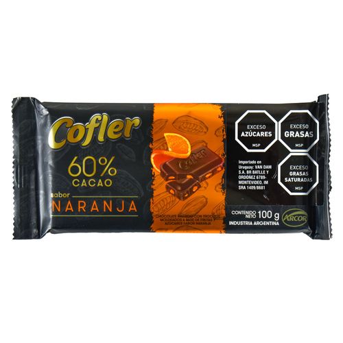 Chocolate COFLER 60 % Naranja 100 g