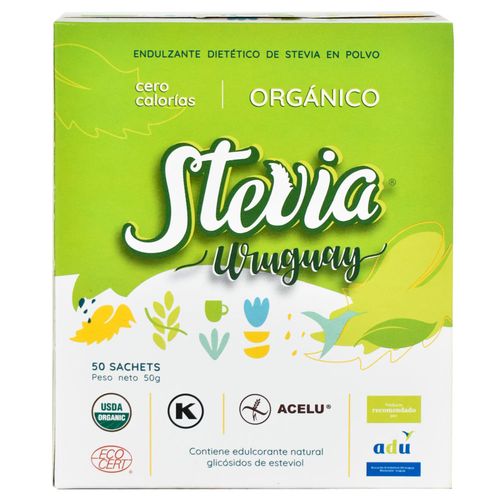 Endulzante Stevia Uruguay Orgánico 50 Sobres