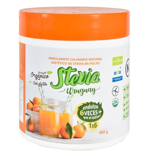 Endulzante Stevia Uruguay Organic Polvo 1 a 6 400 g