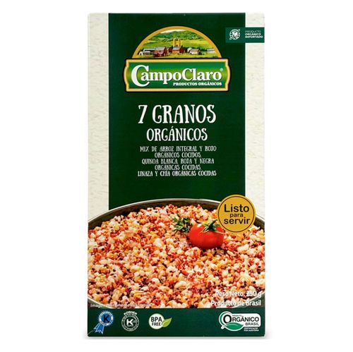 Mix 7 Granos cocidos orgánicos CAMPOCLARO 250 g