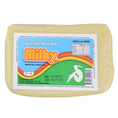 Queso magro MILKY fracción 1 kg