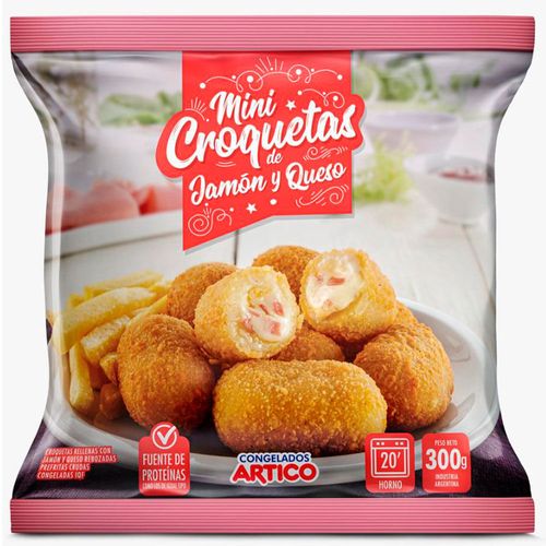 Mini croquetas de jamón y queso ÁRTICO 300 g