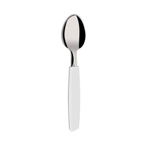 Cuchara de té mango de plástico blanco