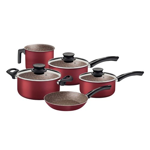 Batería de cocina 5 piezas TRAMONTINA Paris Rojo